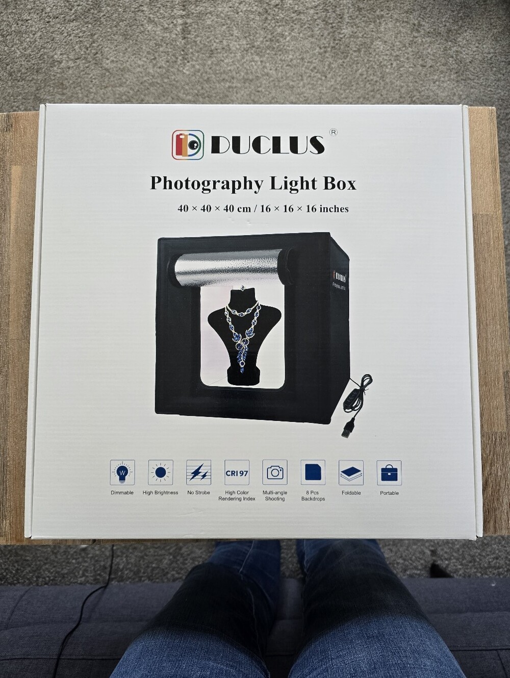 Black Photography Light Box - Portable Photo Studio